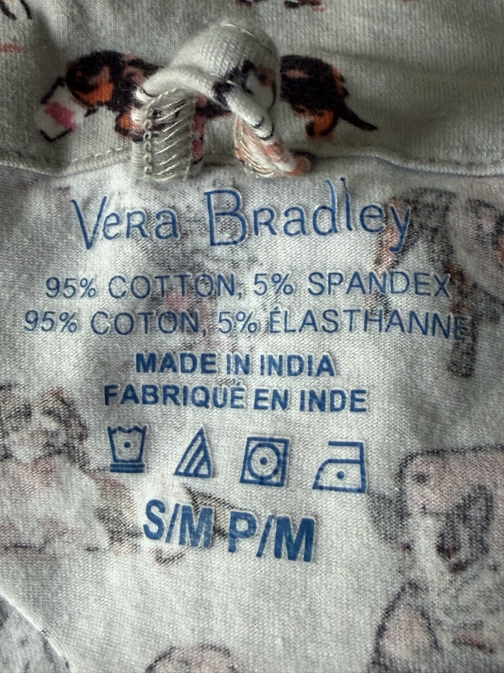 Vera Bradley Gray Dog Show Knit Robe Size S/M 54510 - Picture 12 of 13